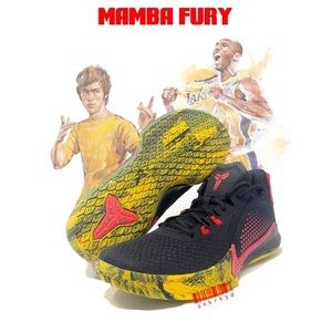 Nike Zoom Mamba Fury Bruce Lee Basketball Shoes Mens Size 8.5